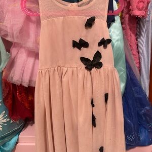H&M Pink Dress with Black Butterfly Details